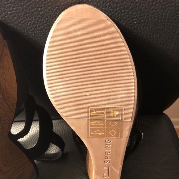 Call it Spring Black Wedges - Picture 6 of 7